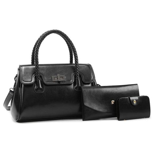 Damen strukturiertes Handtaschen-Set mit abnehmbarem Umhängeriemen Nord Taschen