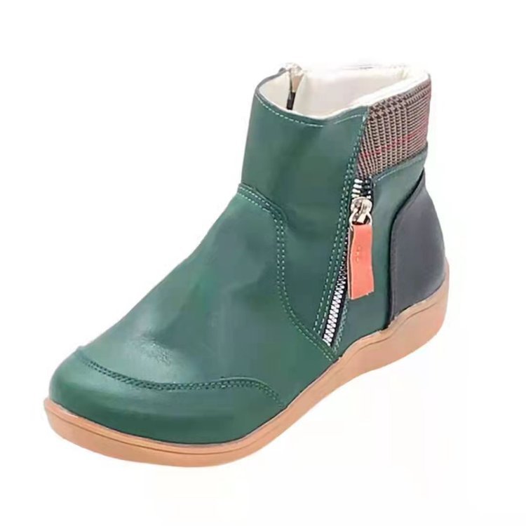 Damen  knöchelhohe Stiefelette mit seitlichem Reißverschluss, gepolstertem Komfortfußbett und flexibler Leichtsohle Nord Taschen
