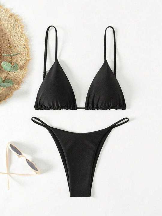 Damen trendiger Bikini mit Triangle-Oberteil und minimalistischem Unterteil Nord Taschen
