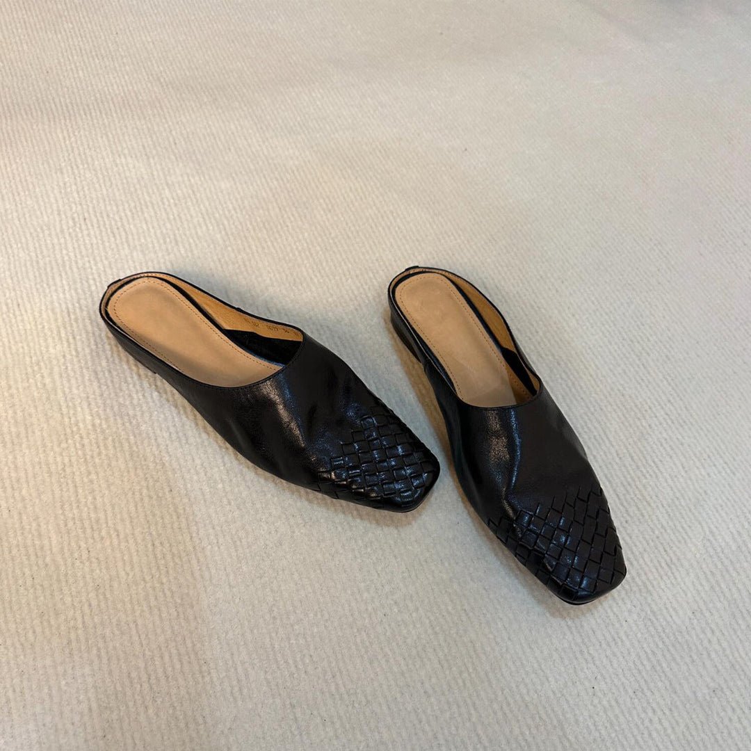 Damen Mules mit geflochtenem Design und bequemer Sohle