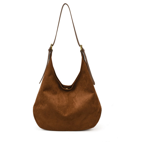 Damen Hobo-Tasche aus feinem Wildleder mit verstellbarem Schulterriemen Nord Taschen