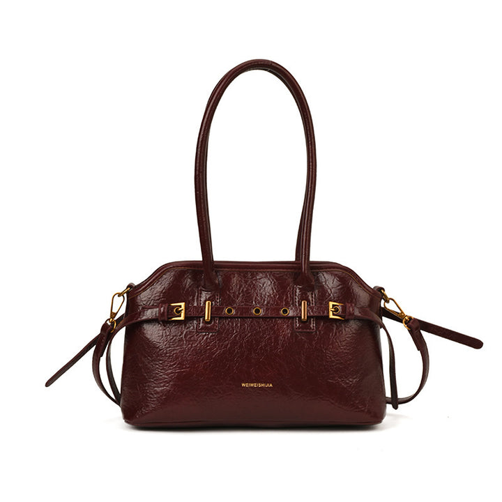 Damen elegante Schultertasche mit einzigartigem Goldakzent Nord Taschen