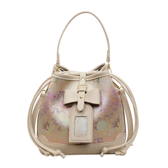Damen Hobo-Tasche mit großem Schleifenakzent und verstellbarem Schulterriemen Nord Taschen