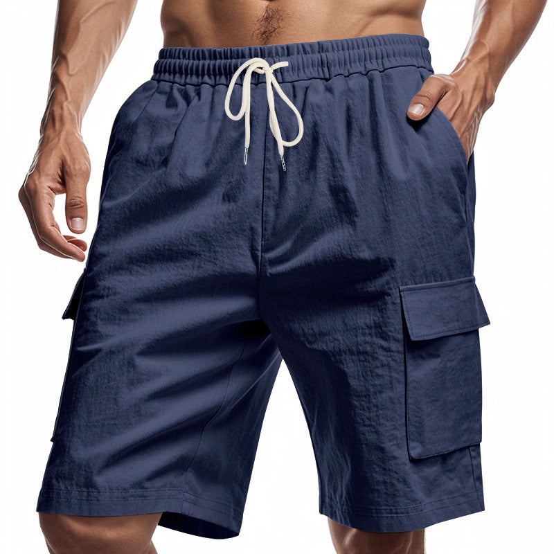 Herren Cargo-Shorts mit mehreren praktischen Taschen und elastischem Bund