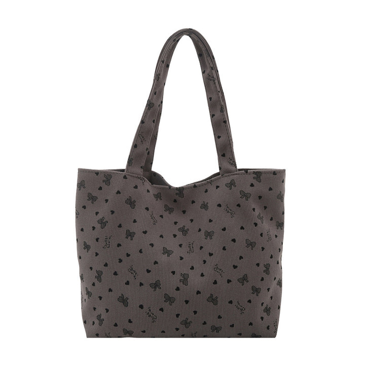 Damen Tragetasche aus strukturiertem Cord mit floralem Muster Nord Taschen