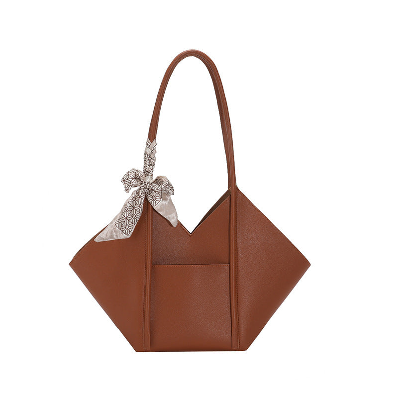Damen hochwertige Tragetasche mit verspieltem Design und dekorativem Halstuch Nord Taschen