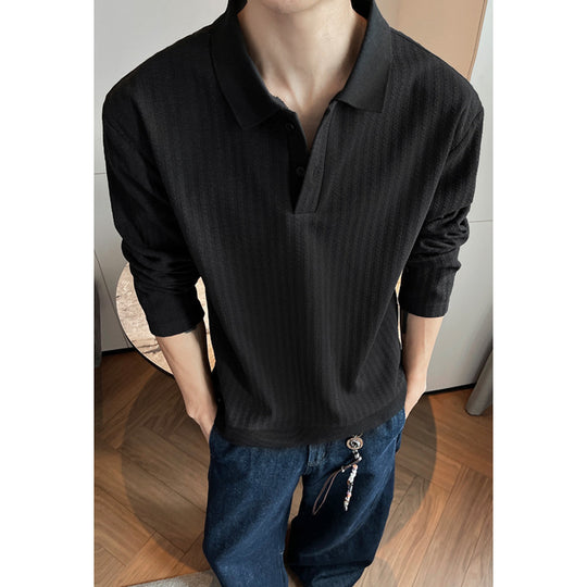 Herren Modischer Langarm-Pullover mit strukturiertem Design Nord Taschen