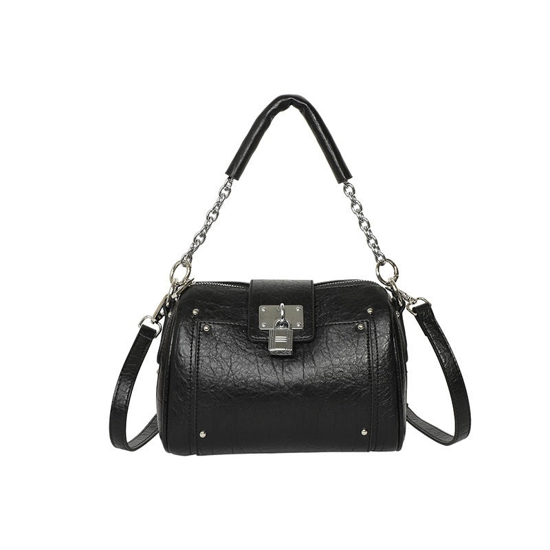 Damen Leder Handtasche mit eleganter Schnappverschluss Nord Taschen