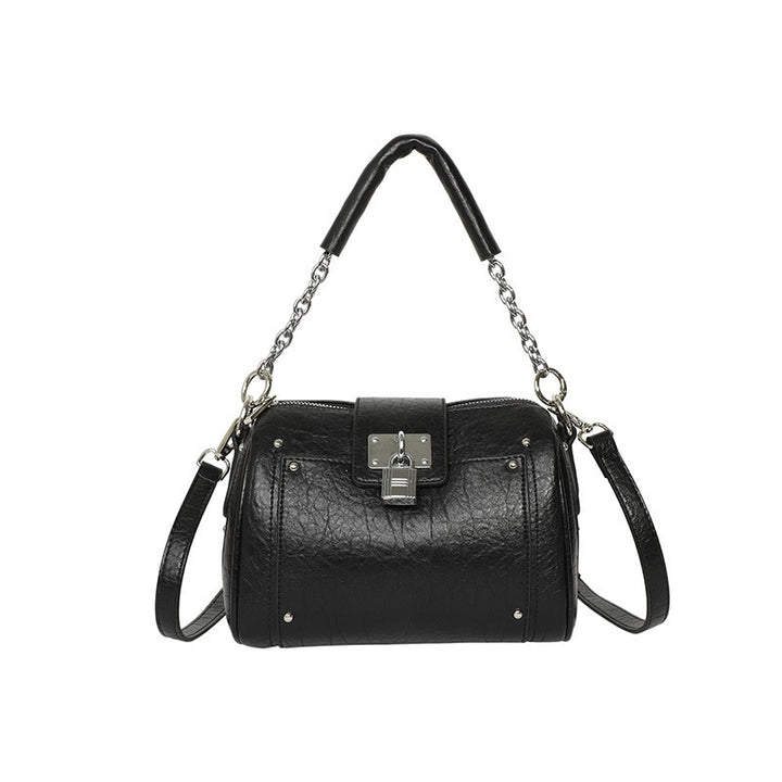 Damen Leder Handtasche mit eleganter Schnappverschluss Nord Taschen