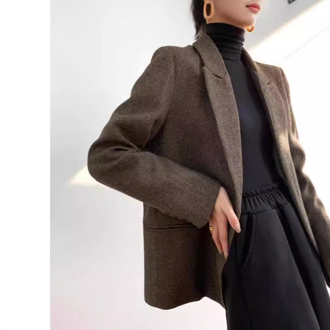 Damen Eleganter Wollblazer Nord Taschen