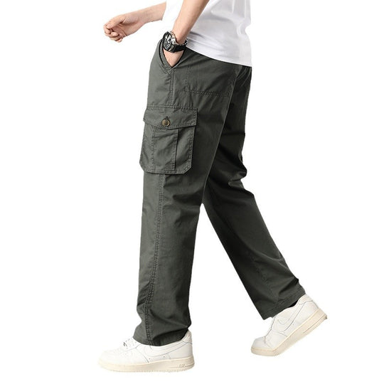 Herren Lässige Canvas-Cargohose mit großen Klappentaschen, Relaxed Fit & verstärkten Nähten Nord Taschen