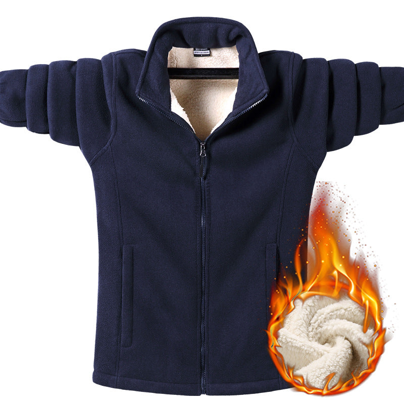Damen Fleecejacke mit Teddyfutter, durchgehendem Reißverschluss und hohem Stehkragen Nord Taschen