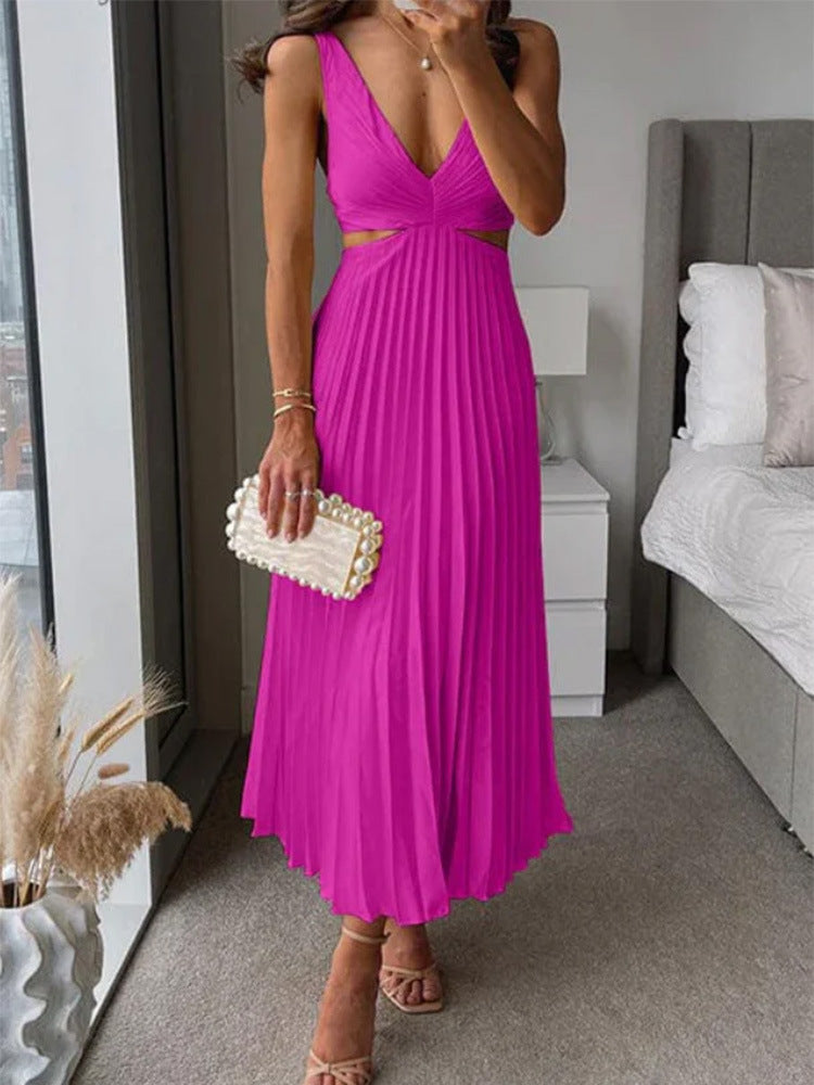 Damen Elegant gefaltetes Abendkleid