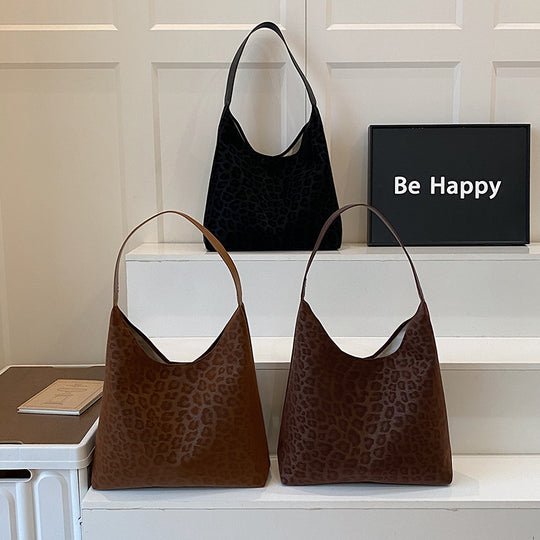 Damen Hobo-Tasche aus hochwertigem Kunstleder mit elegantem Leopardenmuster Nord Taschen