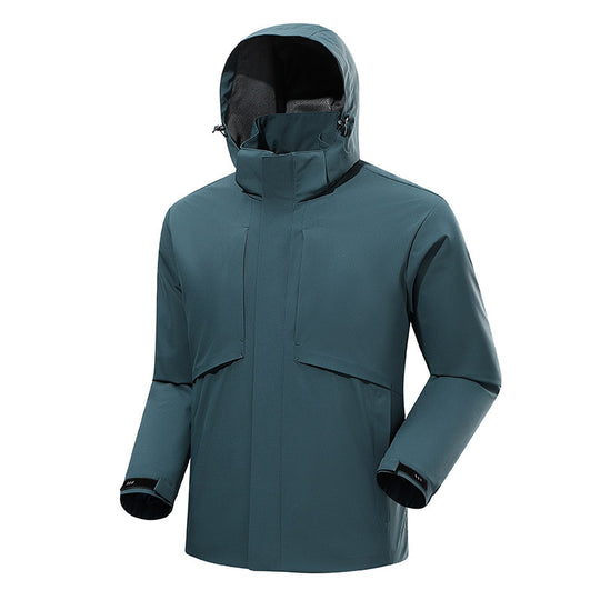 Herren urbaner wasserdichter Tech-Parka mit hochschließendem Kragen und minimalistischen Taschen Nord Taschen