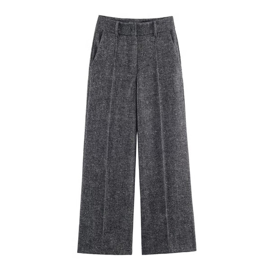 Damen Taillierter Tweed-Blazer mit Teilungsnähten und feiner Wollstruktur Nord Taschen
