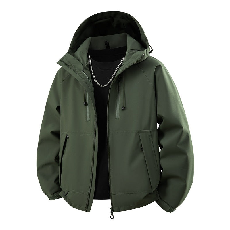 Herren Kapuzen-Softshelljacke mit wasserabweisender Membran, verstellbarer Kapuze & Utility‑Taschen Nord Taschen