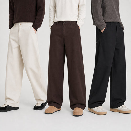 Damen Weite Utility-Jeanshose mit hoher Taille und großen aufgesetzten Taschen Nord Taschen