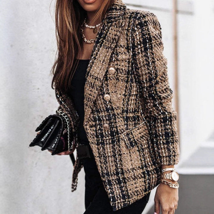 Damen Eleganter Strukturierter Blazer Nord Taschen