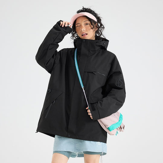 Herren Wasserdichte Outdoor-Softshelljacke mit Kapuze, hohem Stehkragen & Reißverschlusstaschen Nord Taschen