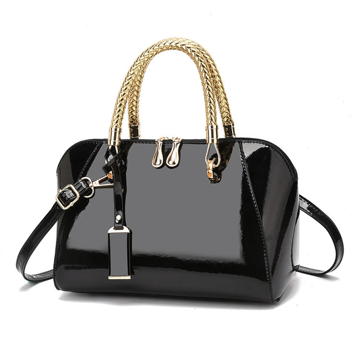 Damen elegante Handtasche mit geflochtenen Griffen Nord Taschen