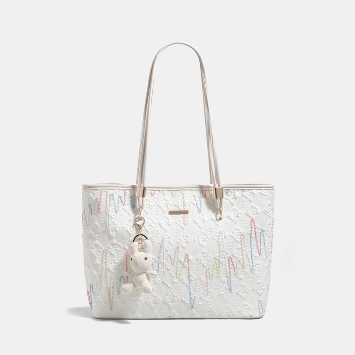 Damen Shopper-Tasche mit floralem Design und verspieltem Zubehör Nord Taschen