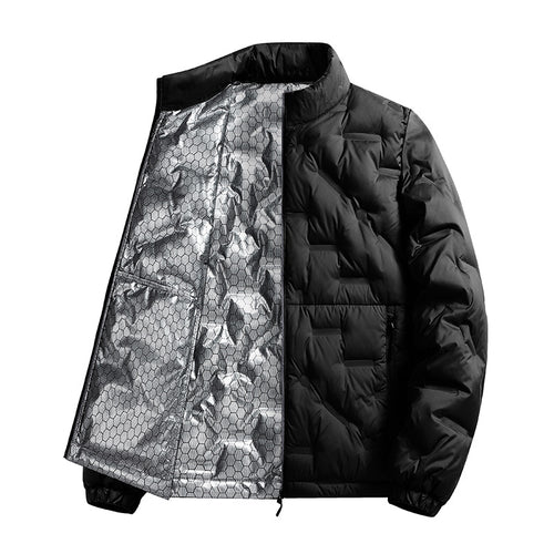 Herren Leichte gesteppte Thermojacke mit Stehkragen und Reißverschlusstaschen Nord Taschen
