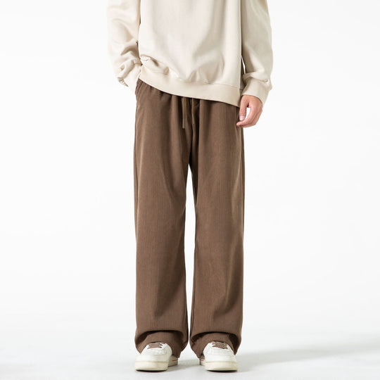 Damen Breit geschnittene Cordhose mit Tunnelzugbund und nachhaltigem Baumwollmix Nord Taschen