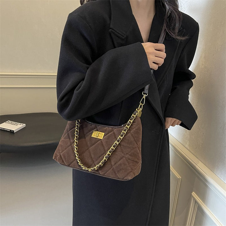 Damen elegante Schultertasche mit trendigem Steppmuster Nord Taschen