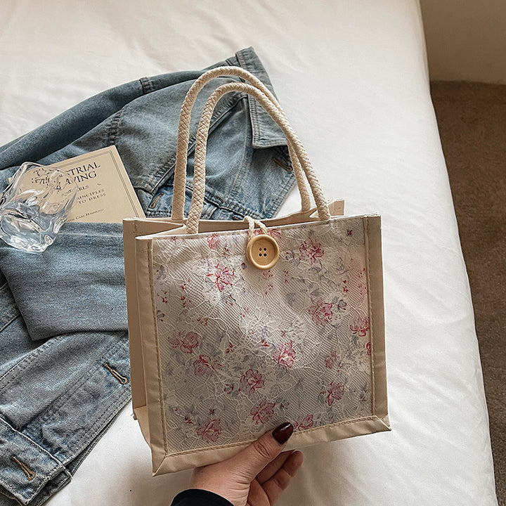 Damen praktische und stilvolle Einkaufstasche mit floralem Design Nord Taschen