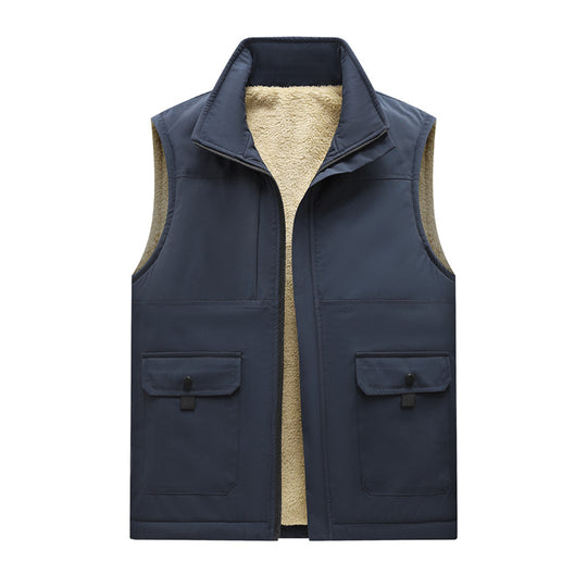 Herren Gefütterte Outdoor‑Utilityweste mit Teddy‑Inlay und Frontklappentaschen Nord Taschen