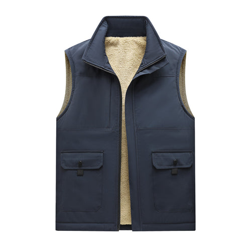 Herren Gefütterte Outdoor‑Utilityweste mit Teddy‑Inlay und Frontklappentaschen Nord Taschen