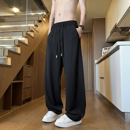 Herren Weite Relaxed Loungebundhose mit Tunnelzug und Eingrifftaschen Nord Taschen