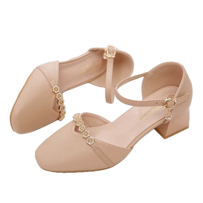Damen Elegante Hochzeits-Pumps mit dezentem Schmuckdetail und komfortablem Blockabsatz - Vittorelli