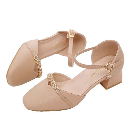 Damen Elegante Hochzeits-Pumps mit dezentem Schmuckdetail und komfortablem Blockabsatz - Vittorelli