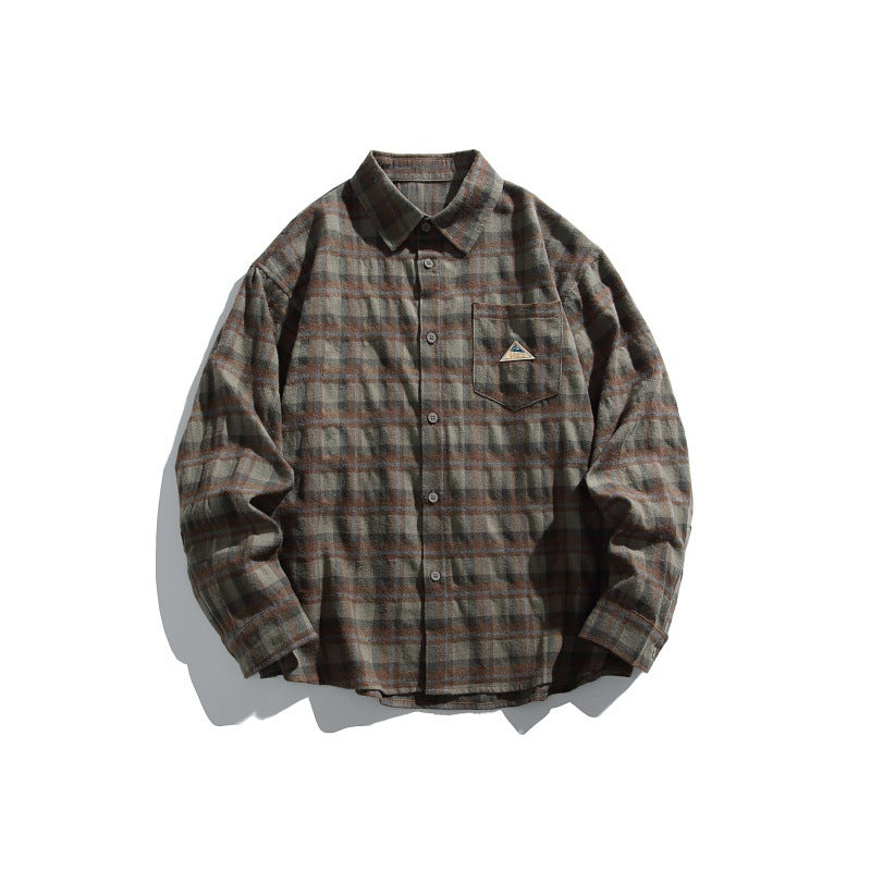 Herren Karierte Flanell-Hemdjacke im Overshirt-Look mit Brusttasche Nord Taschen