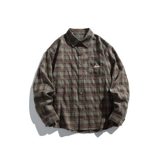 Herren Karierte Flanell-Hemdjacke im Overshirt-Look mit Brusttasche Nord Taschen