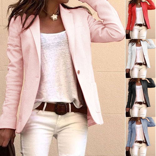 Damen Taillierter Ein-Knopf-Blazer mit aufgesetzten Taschen Nord Taschen