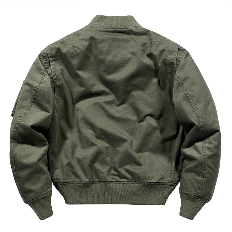 Herren Kurzgeschnittene Canvas-Bomberjacke im Utility‑Field‑Stil mit Taschenorganizer Nord Taschen