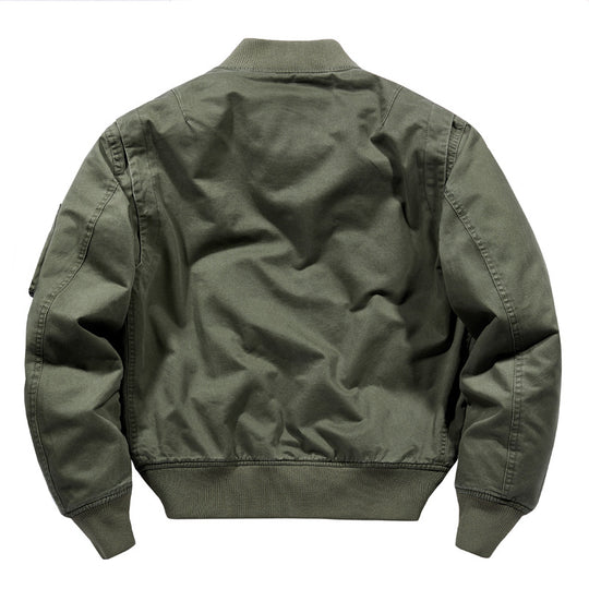 Herren Kurzgeschnittene Canvas-Bomberjacke im Utility‑Field‑Stil mit Taschenorganizer Nord Taschen