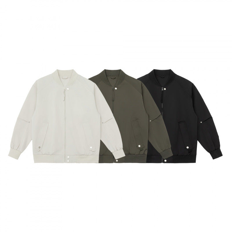 Unisex Leichtgewichtige Boxy‑Bomberjacke mit Raglanärmeln und Rippbündchen Nord Taschen