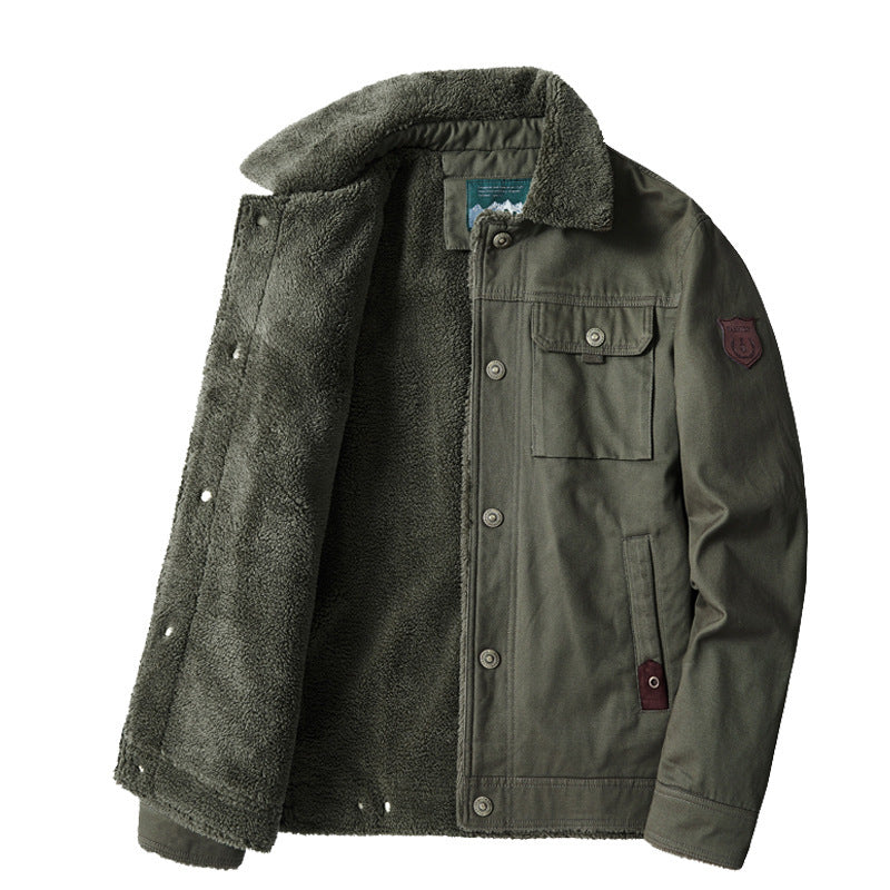 Herren Warm gefütterte Utility-Jacke Nord Taschen