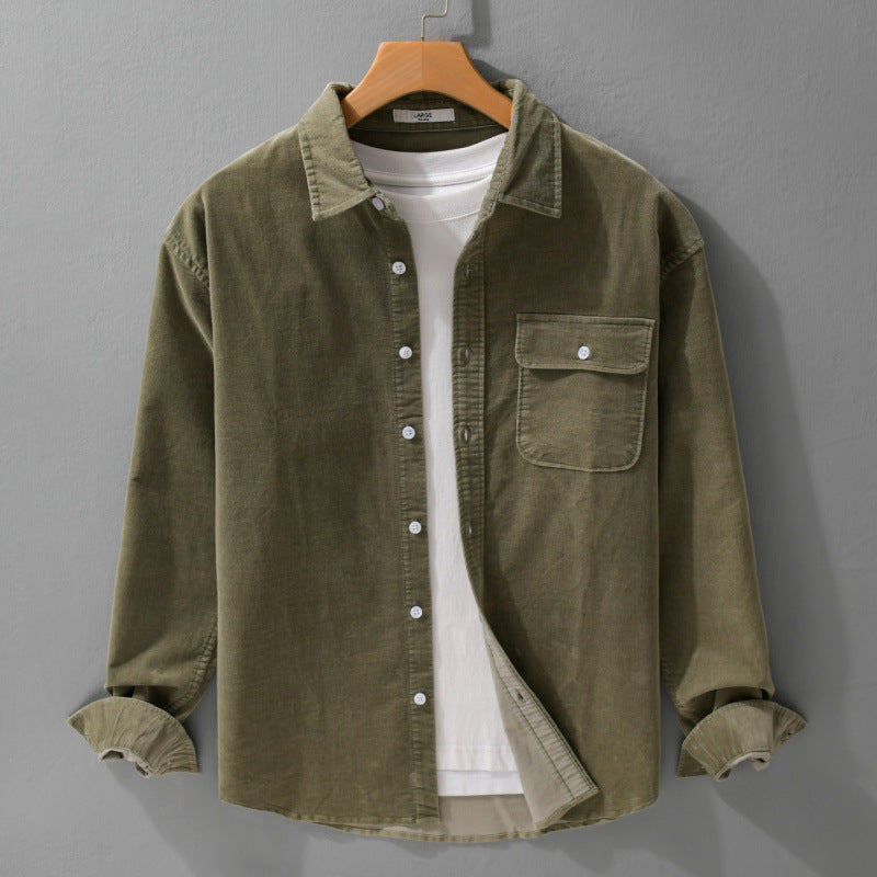 Herren Cordshirt im Overshirt‑Stil mit Brustpatte und entspannter Passform Nord Taschen