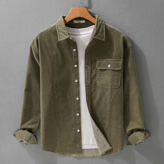 Herren Cordshirt im Overshirt‑Stil mit Brustpatte und entspannter Passform Nord Taschen
