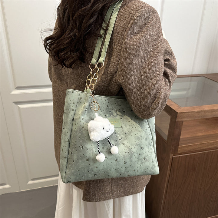 Damen modische Tote Bag mit verspieltem Anhänger Nord Taschen