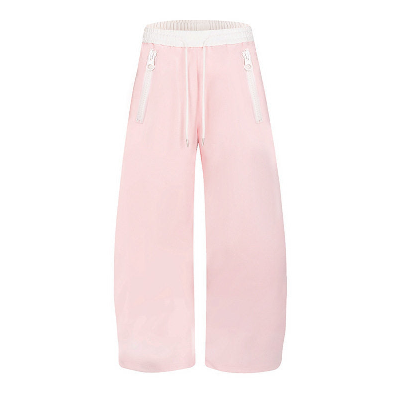 Damen Weite Lounge-Hose mit hohem Komfortbund, Kordelzug und Reißverschlusstaschen Nord Taschen