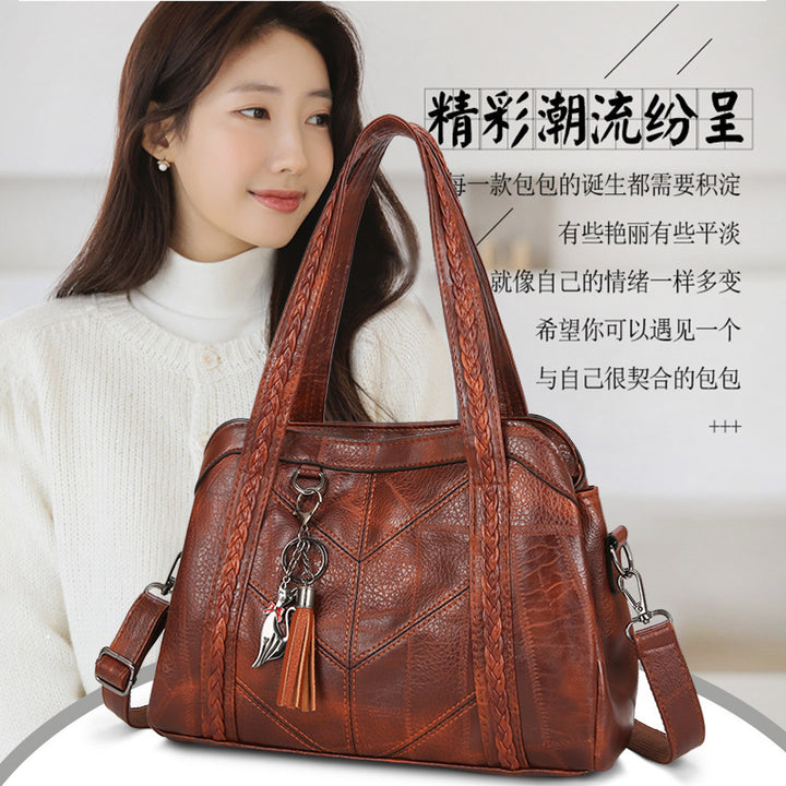 Damen elegante Handtasche mit geflochtenem Design Nord Taschen