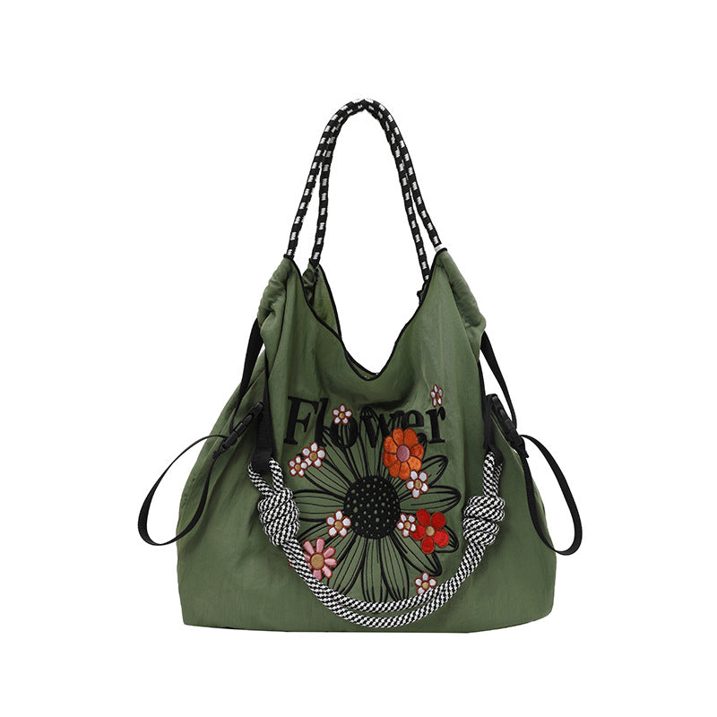 Damen Umhängetasche mit floralem Design und praktischem Zugverschluss Nord Taschen