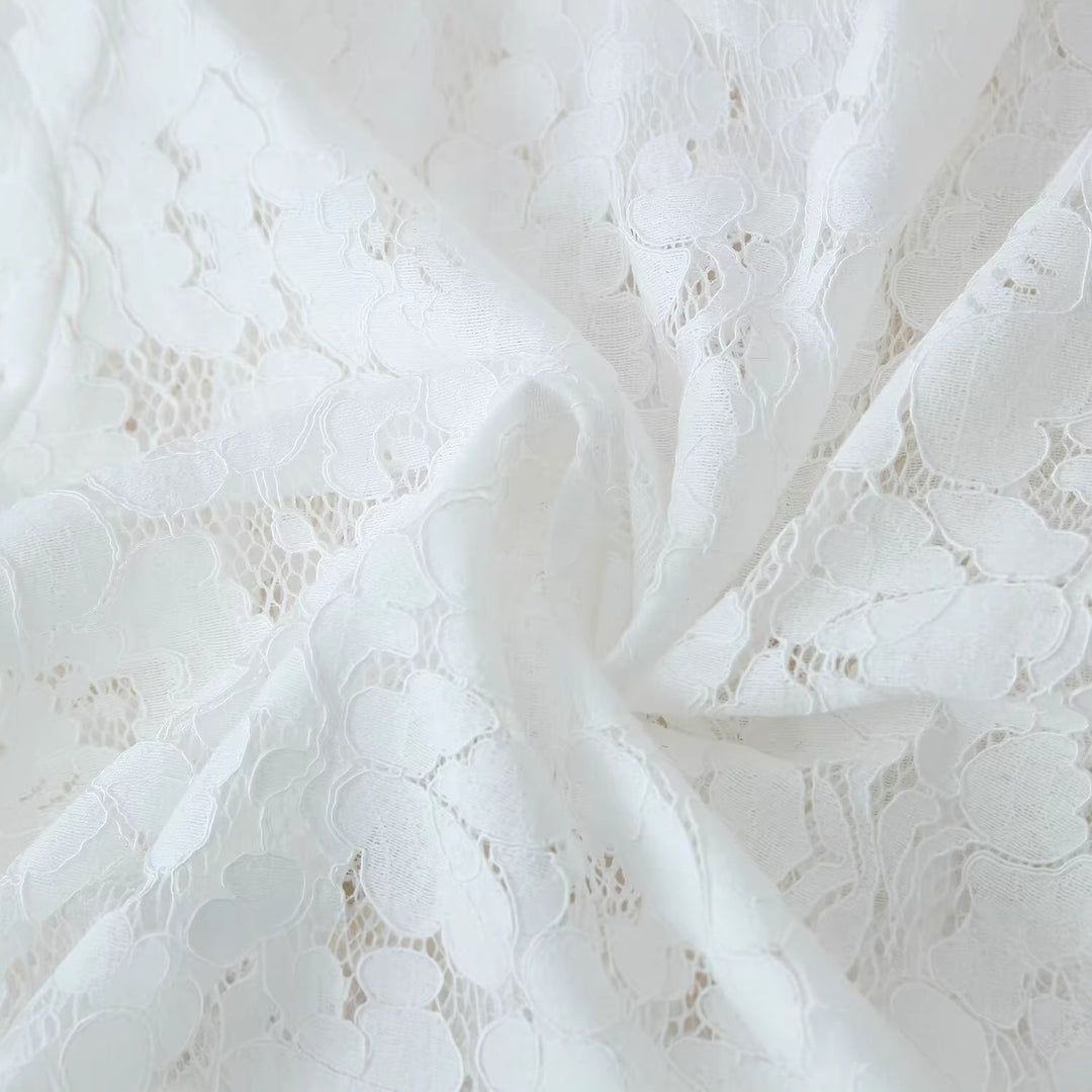 Damen Spitze Jacke mit Stehkragen, chinesischen Knoten und transparentem Floral-Design Nord Taschen