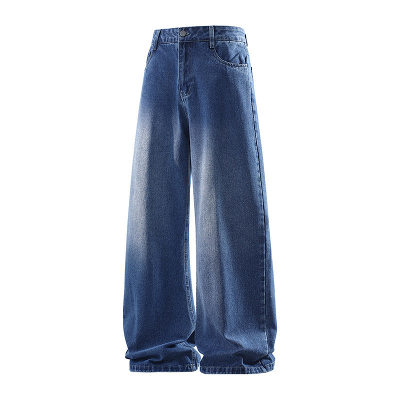 Damen Weite hochtaillierte Baggy-Jeans im Vintage-Look mit extra weitem Bein Nord Taschen